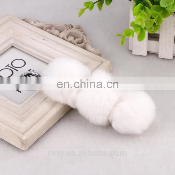 Wholesale Faux Fur Pompon Keychain 3pcs Fur Ball Bag Charm photo-4