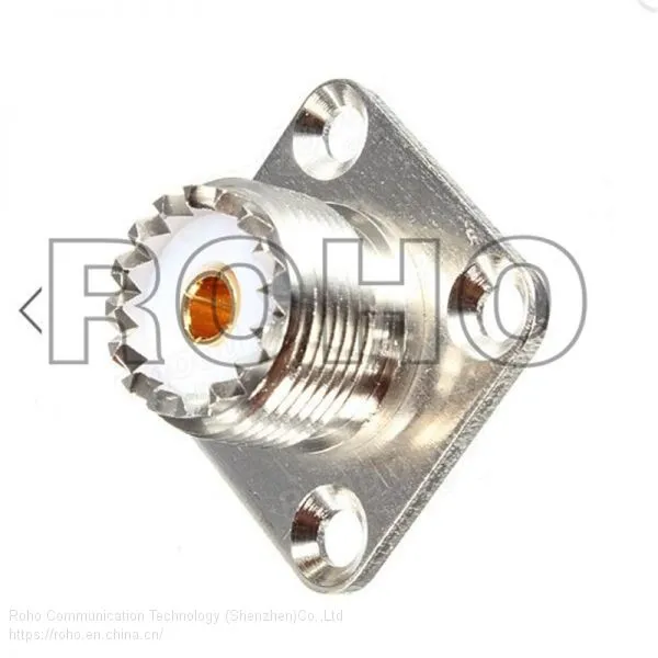 UHF Female Jack 4 Hole 25mm Flange Solder Panel Mount RF Connector photo-4