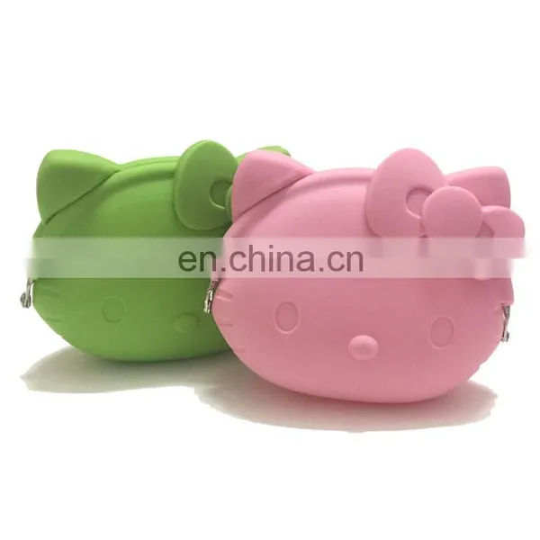 Factory Supplier Cat Design Coin Bag Women Fashion Wallet Silicone Material Purse photo-3