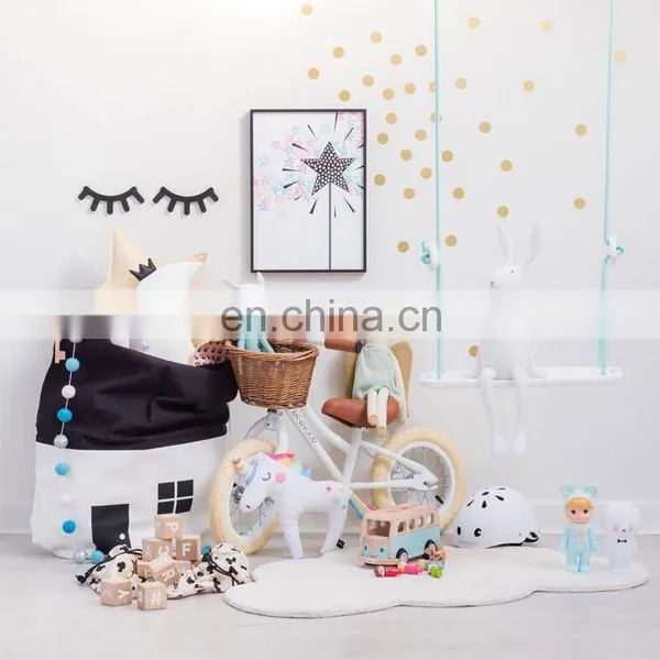 Kids Toy Storage Canvas Bags Duffle Storage Household Toy Bag With Drawstring Pouch Accessory for Toy Tent of Kids Room photo-5