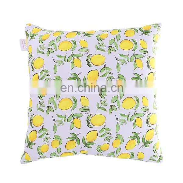 Bright Yellow Watercolor Lemons and Green Leaves Outdoor Pillow Waterproof Seat Cushion Outdoor Chair Cushions photo-2