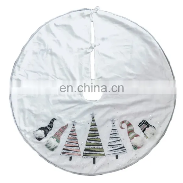 Decorative LED Embroidery Penguin With Hat 3D Scarf Tree Skirt for Christmas photo-6