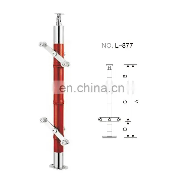 China Inox 304 316 Stainless Steel PVC Wood Staircase Handrail Balustrade,stairs Railing Posts photo-4