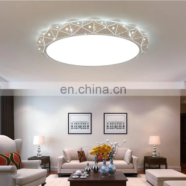 Modern Simple Round LED Living Room Ceiling Light Creative Acrylic Bedroom Lighting photo-3