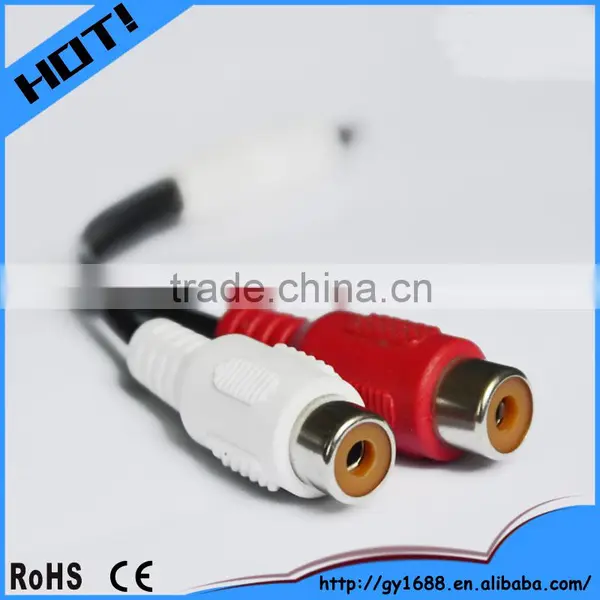 3.5mm Male to 2 Female Rca y Splitter Audio Adapter Cable photo-3