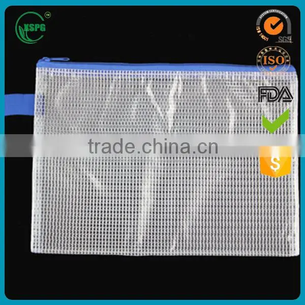 High Quality PVC Plastic Document Bags Clear Zipper Document Bag photo-2