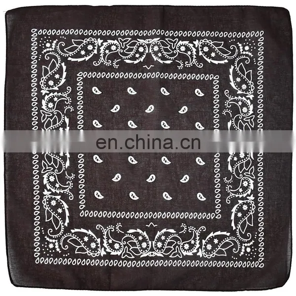 Outdoor Sports Men Cycling Camping Square Bandana Cheap Cotton Custom Headband Hand Kerchief Scarf Paisley Headband Printed photo-5
