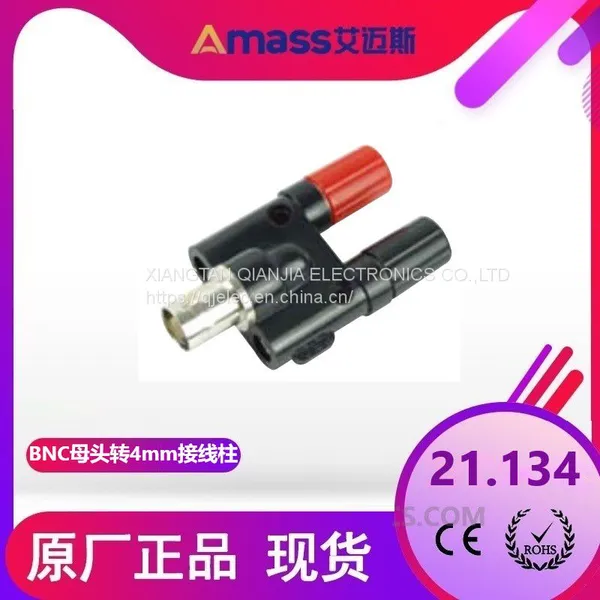BNC female with 2*4mm Stackable Binding Post 21.134 BNC female plug