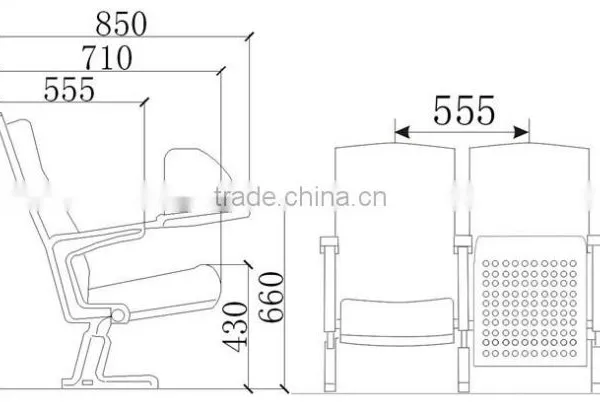 Aluminum Auditorium Chair HJ84-L photo-5