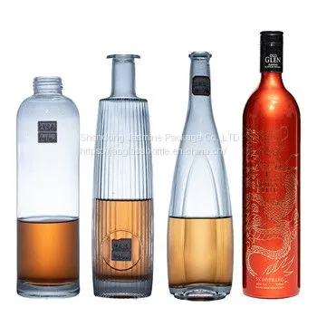 Transparent Maple Food Level Juicy Bottles Clear Glass Liquor Bottles Juice Bottles Wholesaler