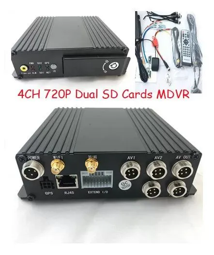 Dual SD Card Mdvr Ahd 4CH Channel 720p G-Senor Super 3G 4G Mini Vehicle Mobile DVR photo-5