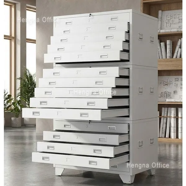 Smooth Sliding 5 Drawer Metal Blueprint Cabinet | With Roller Construction | for Design Studio photo-3