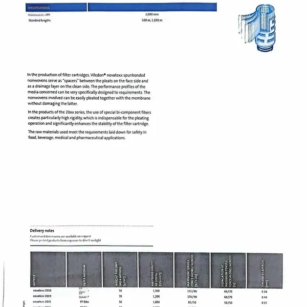 High-performance Filter Non-woven Fabric Imported From Germany photo-3