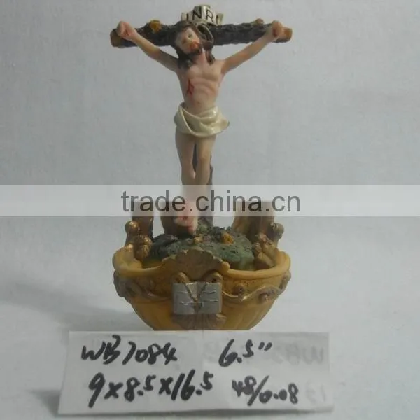 Polyresin Religious Holy Cup With Saint Figurine for Sale photo-5