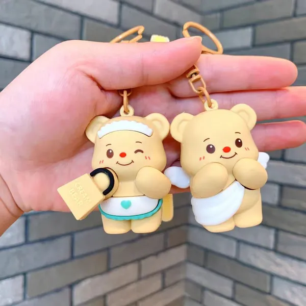 Custom High-Quality 3D Soft PVC Cartoon Anime Keychain Cute Rubber Key Ring photo-2