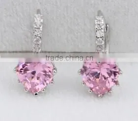 Fashion Earring Real Platinum Plated Luxury Hoop Earring Zircon Fashion Earrings photo-3
