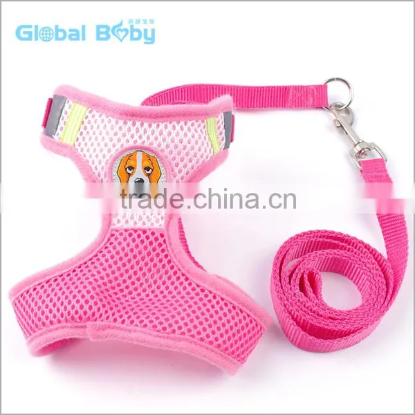 Pet Products Breathable Soft Fabric Full Body Mesh Dog Harness With Leash photo-6