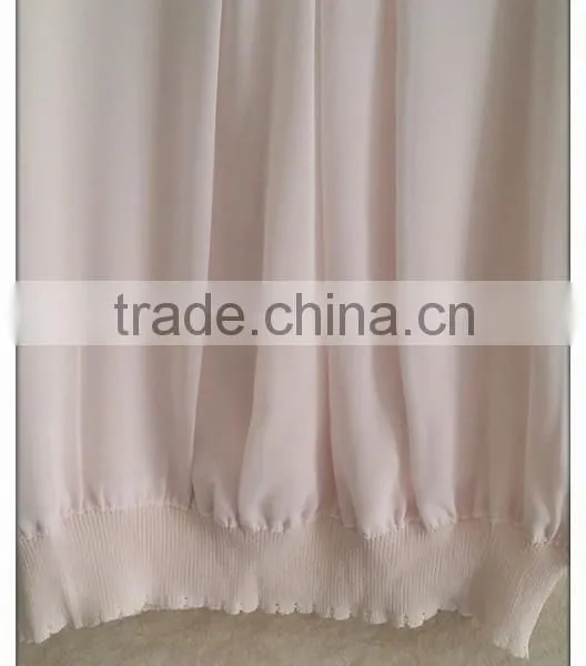 Sweet Pink Chiffon Knitting Wear Short Sleeve Chiffon Girl T-shirt photo-5