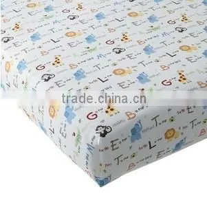 100% Cotton Printed Baby Crib Fitted Sheet photo-3
