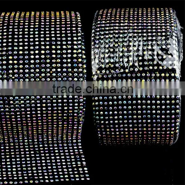 10 Yards Stretch Elastic Crystal Rhinestone Trimming Ribbon for Dress photo-2
