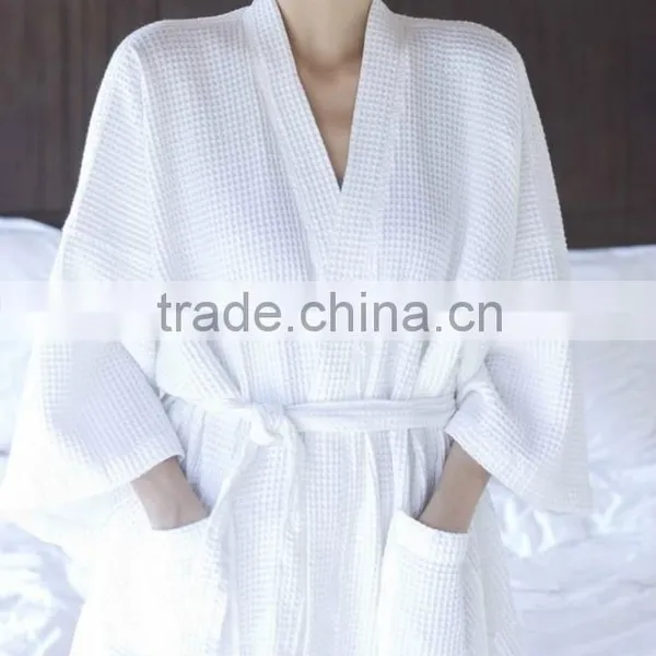 Hotel Cotton Bathrobe Waffle Cotton Bathrobe photo-3