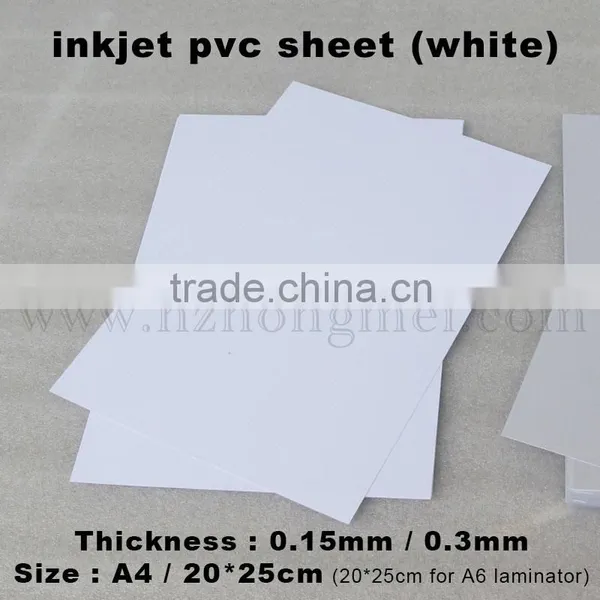 Wholsale Price Pvc Raw Material Gold Laminating Inkjet Printing PVC Sheet Digital Printing Material 210*297mm*0.3mm photo-2