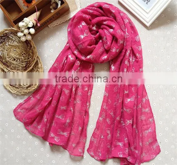 Wholesale China Floral Print Stole Shawl Bamboo Cotton Scarf photo-4