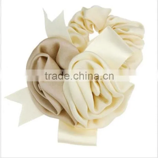 Elegant White Allice Velvet Hascinators Ribbon Hair Scrunchy for Sale
