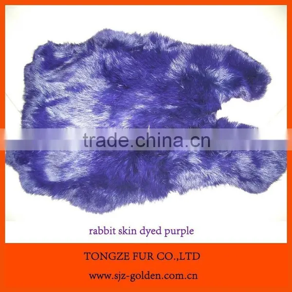 High Quality Rabbit Fur Skin Dyed Colors photo-2