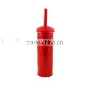 Galvanized Metal Round Shape Toilet Brush Set photo-3