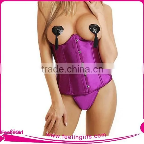 Feelingirls Wholesale Plus Size Sex Faux Leather Corset Dirndl