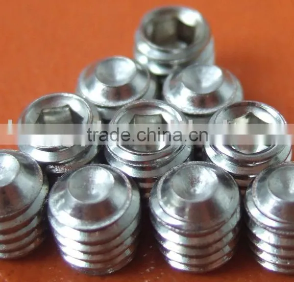 Zinc grub screws With Cup Point