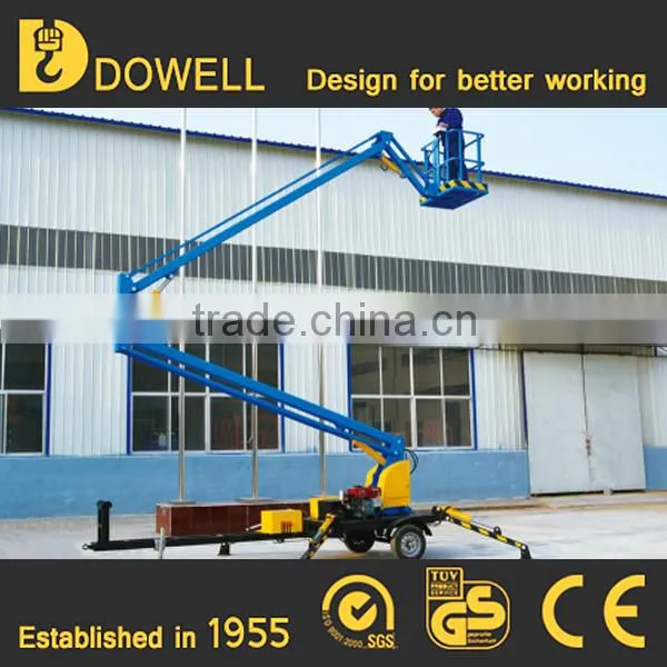 Customized 8-18m 10m Mini Trailer Articulated Boom Lift photo-2