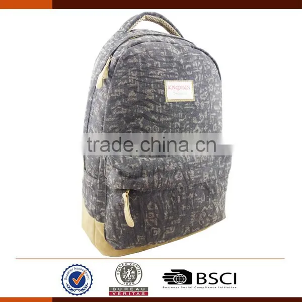 Wholesale Canvas Laptop Backpack Bag for School photo-2