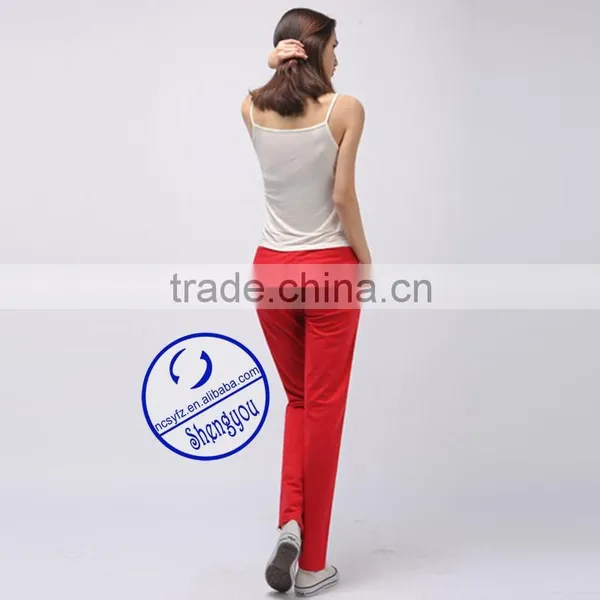 Custom Polyester Cotton Womens Jogger Pants With Pocket photo-3