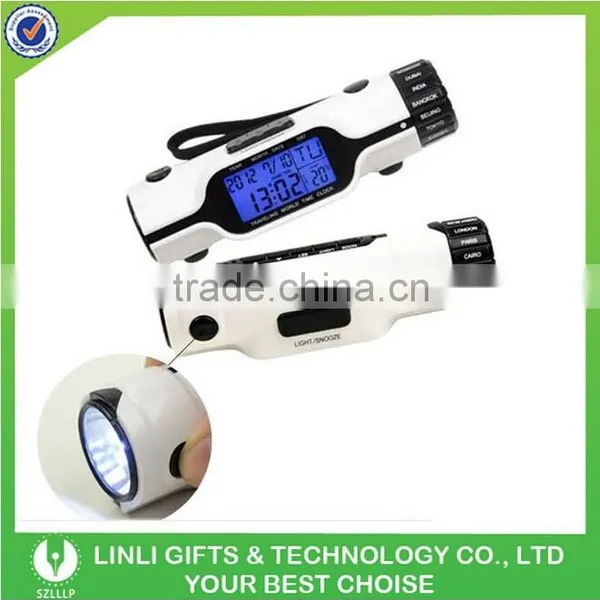 Promotional Gift Led Torch World Time Travel Clock photo-6