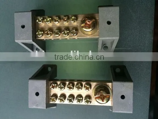 2014 Hot sale Grey Holder Copper Busbar Terminal Block