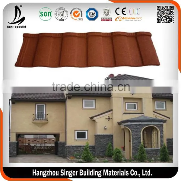 2016 Ghana Hot Sale Stone Coated Metal Roofing Tile For Metal Roofing Materials photo-2