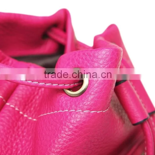 Dongguan Factory Sell Directly Simple Small Size Real Leather Ladies Backpack photo-4