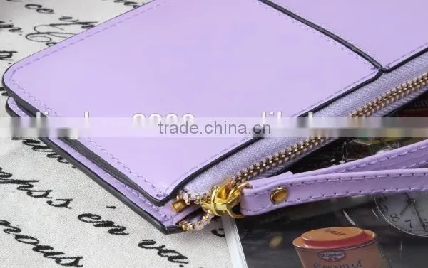 2016 New Design Wallet Purple Leather Wallet Lady's Long Wallet photo-5