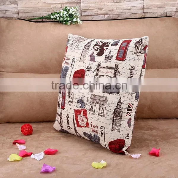 2015 Double-sided Cloth Art ZAKKA Cotton and Linen Hold Pillow British Style Cushion Cover Car Cartoon Hold Pillow photo-3