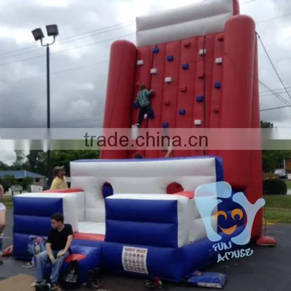 Inflatable Water Rock Pool Slide With Climbing Wall photo-2
