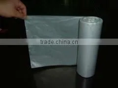 HDPE/LDPE White Plastic Flat Top Shopping Bag on Roll for Supermarket for Rice/vegetable/fruit Packing