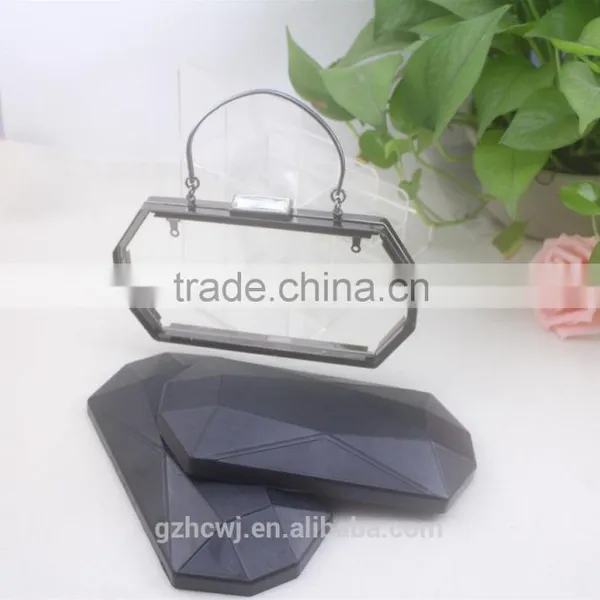 Gunmetal Metal Purse Frame With Cover Box Clutch Frame With Handles photo-3