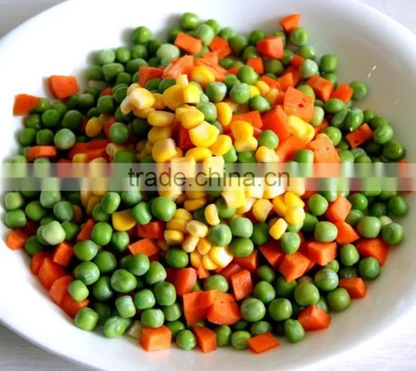 Fresh IQF Mixed Canned Vegetable Green Peas Carrot Sweet Corn Potato Frozen Vegetable