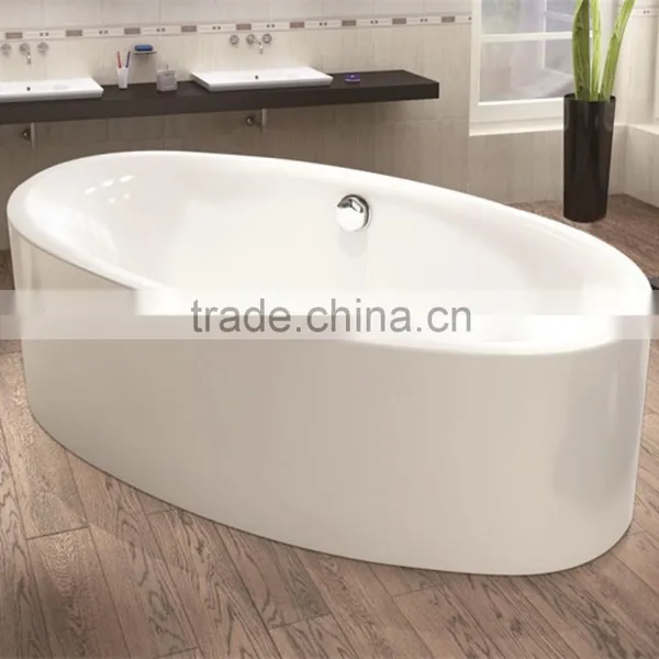 Hot Sale Luxury Floor Mounted Acrylic Bathtub photo-3