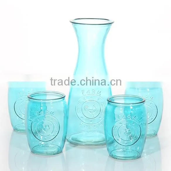 Colored Glass Drink Set