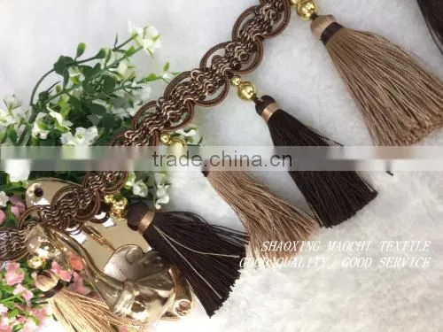 2015 New Fringe 2 Colours Fringes With Golden Crystal for Curtains photo-4