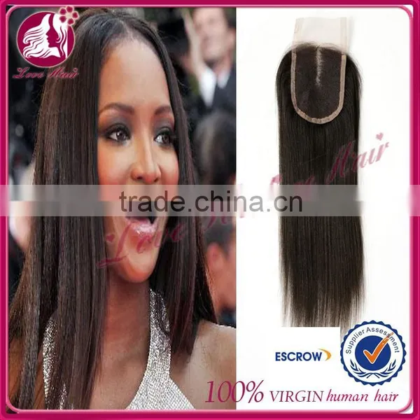 Hair Peruvian Loose Wave Virgin Hair 4pcs Lot Millde Part Lace Closure With 3 Bundles Free Shipping,Natural Color photo-2