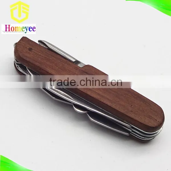 Multifunction Mini Pocket Knife With Wood Handle /small Size Wood Handle Knife photo-3